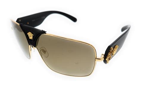 Versace Man Sunglasses Gold Frame, Brown Mirror Gold 